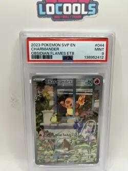 2023 Pokemon Svp En-sv Black Star ETB Promo 044 Charmander Obsidian Flames PSA 9 - Image 1
