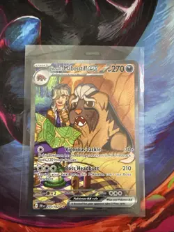 Pokemon TCG Arven's Mabosstiff EX #235/182 Sv10: Destined Rivals SAR - Image 1