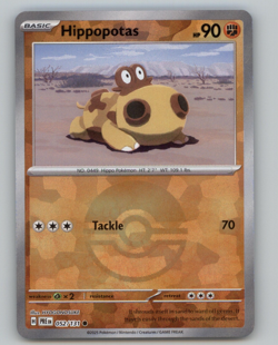 Hippopotas (Poke Ball Pattern) 052/131 Common SV: Prismatic Evolutions Pokemon T - Image 1