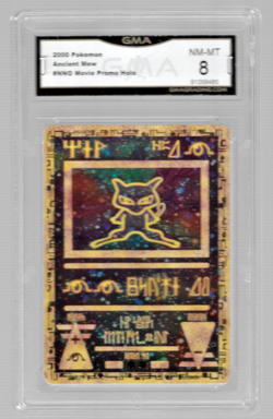 2000 Pokemon Movie Ancient Mew Promo Holo. + Insert GMA 8 NM-MT - Image 1