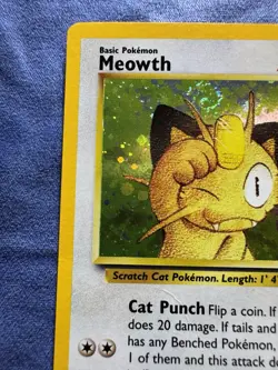 Meowth 10 Vintage WOTC Black Star Promo Holo Pokemon - Image 2