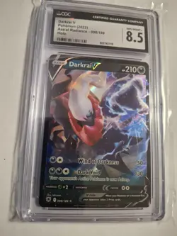 Pokemon: Darkrai V #98/189 Astral Radiance Holo Rare 2022 - CGC 8.5 - Image 1