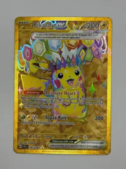 Pikachu ex 247/191 - Surging Sparks Gold Hyper Rare Pokemon TCG - NM - Image 1