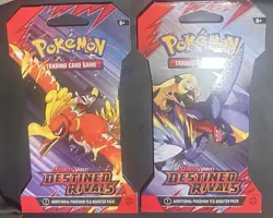 2 X Pokemon TCG Scarlet & Violet Destined Rivals Sleeved Packs BRAND NEW Art Set - Image 1