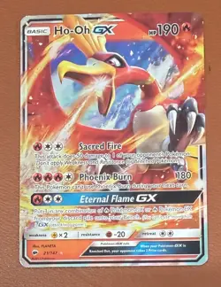 Pokemon tcg Ho-Oh GX 21/147 Burning Shadows Half Art Ultra Rare NM/M Pack Fresh - Image 1