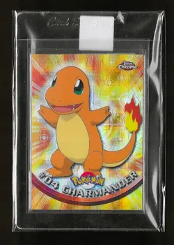 2000 Topps Chrome Pokemon #04 Charmander Tekno-Chrome **eBay Authenticated** - Image 1