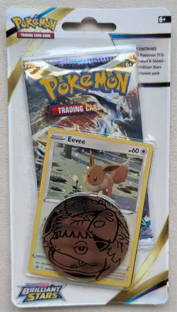 Pokemon TCG: Brilliant Stars Checklane Blister (x4) - Eevee and Flapple Promos - Image 2