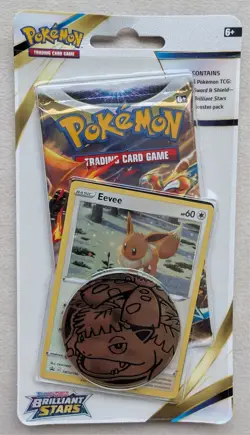 Pokemon TCG: Brilliant Stars Checklane Blister (x4) - Eevee and Flapple Promos - Image 4