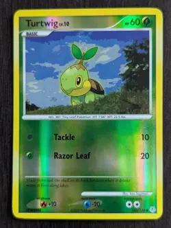 Pokemon TCG Turtwig - 103/130 - Reverse Holo Pokemon Diamond and Pearl 2007 NM - Image 1