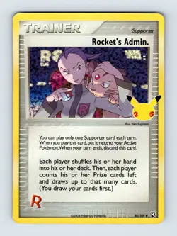 Rocket’s Admin. - 86/109 - Holo - Celebrations Classic Collection - NM - Pokemon - Image 1