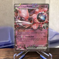 Pokemon TCG: Destined Rivals: 81/182 Team Rocket's Mewtwo EX Double Rare (NM) - Image 1