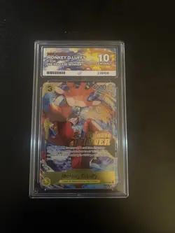 One Piece Monkey D Luffy Pre-Release Winner P-036 ACE 10 - Image 1