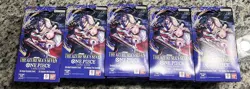One Piece Op14 The Azure Sea’s Seven Sealed Sleeved Booster Packs Lot Of 80 - Image 2