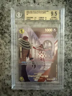 ONE PIECE Charlotte Flampe ALT SP EB01-056 Royal Blood Foil BGS 9.5 GEM MINT - Image 1