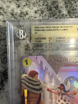 ONE PIECE Charlotte Flampe ALT SP EB01-056 Royal Blood Foil BGS 9.5 GEM MINT - Image 3