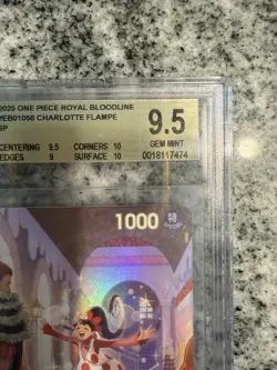 ONE PIECE Charlotte Flampe ALT SP EB01-056 Royal Blood Foil BGS 9.5 GEM MINT - Image 4