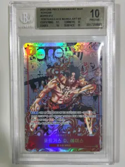 One Piece Portgas.D.Ace Manga Rare OP02-013 BGS 10 Pristine - Image 1