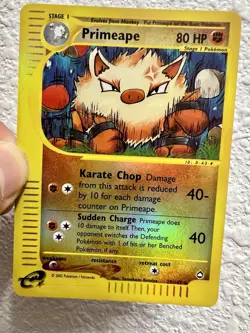 Pokemon TCG Primeape Reverse Holo Rare Card Aquapolis 29/147 - Image 1