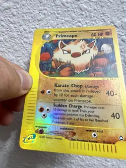 Pokemon TCG Primeape Reverse Holo Rare Card Aquapolis 29/147 - Image 2