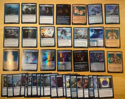 MTG Lot Of 41 Battle For Baldur’s Gate BLUE Cards Including FOILS - Image 1