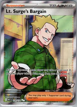 Lt. Surge's Bargain 170/132 ME01: Mega Evolution - Pokemon Card - NM - Image 1