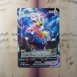 Jolteon VMAX SWSH184 Black Star Promo Holo NM JUMBO Pokemon Card English - Image 1