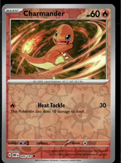 Pokemon Charmander 026/197 Obsidian Flames Reverse Holo Common 5 Card Lot - Image 1