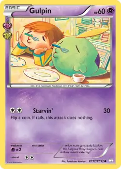 Gulpin RC12/RC32 Common Generations: Radiant Collection Pokemon Card - Image 1