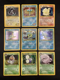 Vintage Pokemon Cards Rare Holo Lot Gym Heroes, Team Rocket, Fossil WOTC MP/HP - Image 1