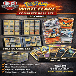 White Flare Complete Set NM - 80 cards, Commons, Uncommons & Holo - Image 1