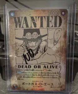 WANTED Portgas D Ace SP OP13-119 SP Carrying on His Will One Piece Card Japan NM - Image 1