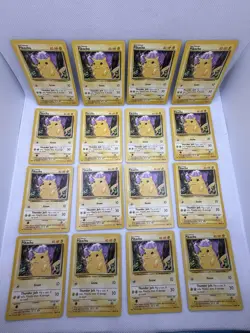 Pikachu Base Set Yellow Cheeks Vintage 58/102 Lot of 16 WOTC Pokemon Card (16) - Image 1