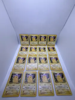 Pikachu Base Set Yellow Cheeks Vintage 58/102 Lot of 16 WOTC Pokemon Card (16) - Image 2
