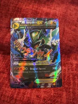 Pokemon Mega M Rayquaza EX Roaring Skies Ultra Rare Holo Card 61/108 Full Art - Image 1