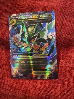 Pokemon Mega M Rayquaza EX Roaring Skies Ultra Rare Holo Card 61/108 Full Art - Image 2