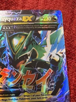 Pokemon Mega M Rayquaza EX Roaring Skies Ultra Rare Holo Card 61/108 Full Art - Image 3