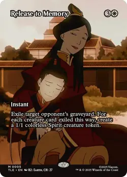 borderless RELEASE TO MEMORY 0005 Avatar The Last Airbender MTG - Image 1