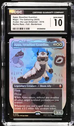 APPA, STEADFAST GUARDIAN Avatar: The Last Airbender Borderless Foil CGC 10 MTG - Image 1