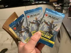 Magic the Gathering March of the Machine Set Booster- 3 x Sealed Pack - Image 1
