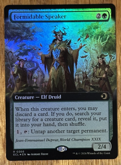MTG: Lorwyn Eclipsed, Formidable Speaker - Extended Art Foil - Image 1