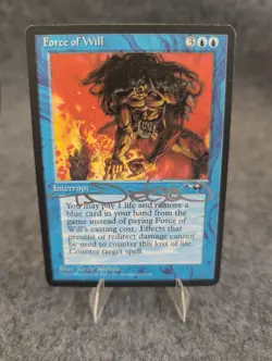 Force of Will Alliances SIGNED Moderately Played / Light Played (MP) MTG Magic - Image 3