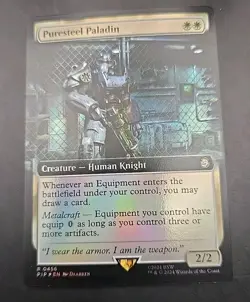 Puresteel Paladin (Extended Art) Universes Beyond: Fallout MTG Foil Near Mint - Image 1