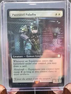 Puresteel Paladin (Extended Art) Universes Beyond: Fallout MTG Foil Near Mint - Image 3