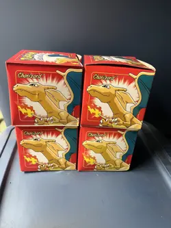 Charizard Pokemon 23K Gold Plated Trading Card 1999 Burger King Pokeball Red Box - Image 1