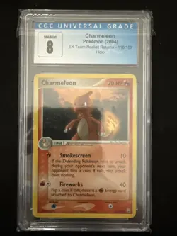 CGC 8 Charmeleon 2004 EX Team Rocket Returns 110/109 Holo Pokemon Card - Image 1