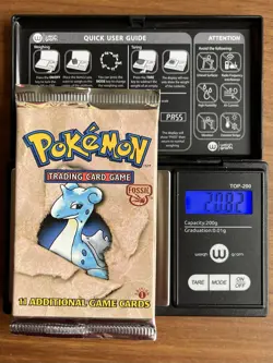 Pokemon TCG; Fossil 1st Edition Booster Pack - WOTC - 20.82g - Lapras - Image 1