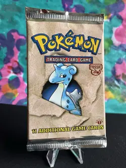 Pokemon TCG; Fossil 1st Edition Booster Pack - WOTC - 20.82g - Lapras - Image 2
