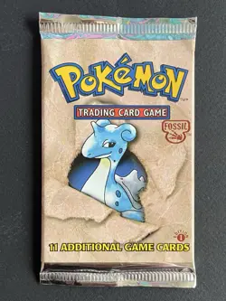 Pokemon TCG; Fossil 1st Edition Booster Pack - WOTC - 20.82g - Lapras - Image 3