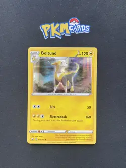 Pokemon TCG Boltund Sword & Shield Base Set 076/202 Holo Rare LP. - Image 1