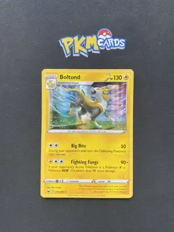 Pokemon TCG Boltund Sword & Shield 075/202 Holo Rare LP. - Image 1